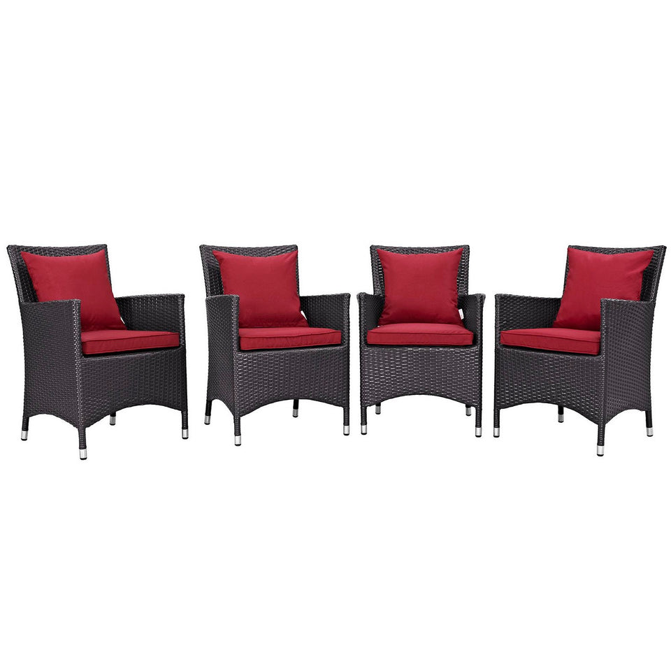Convene 4 Piece Outdoor Dining Set by Modway