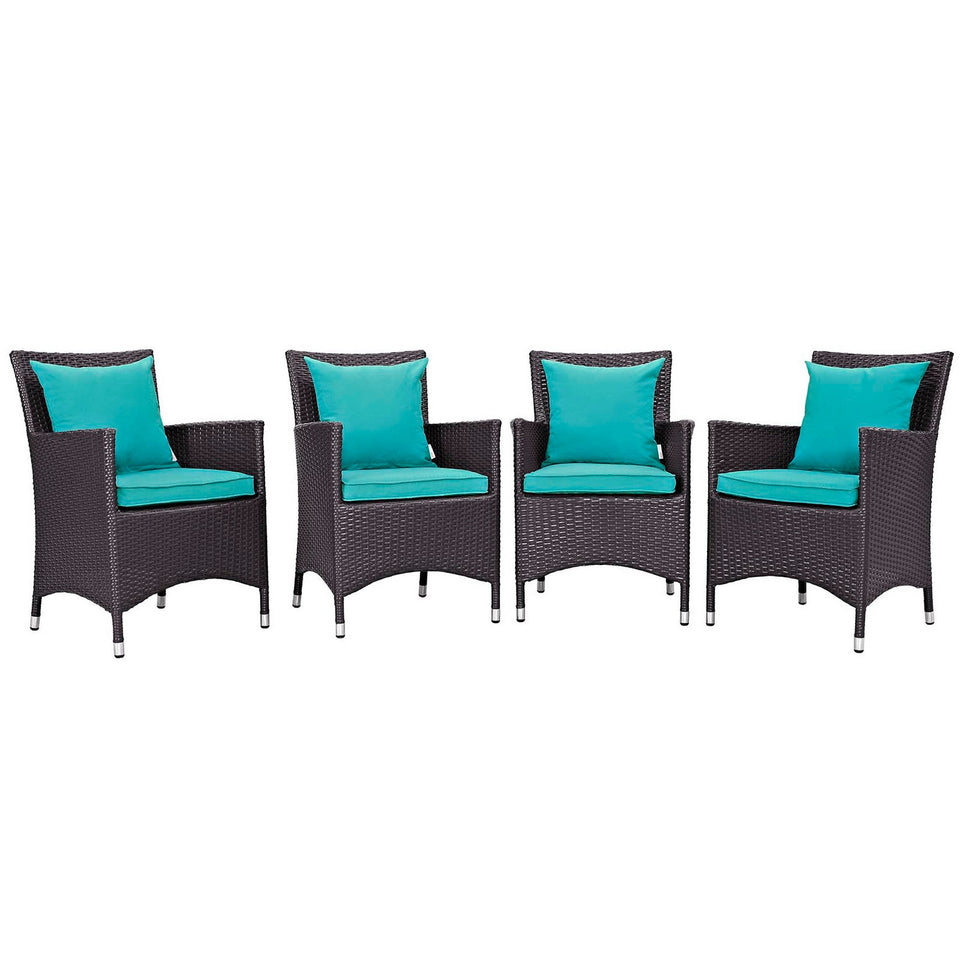 Convene 4 Piece Outdoor Dining Set by Modway