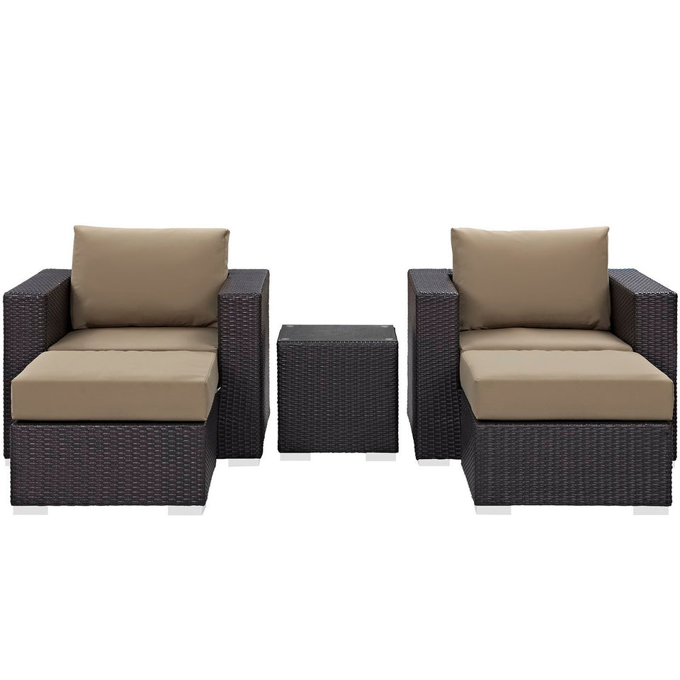 Convene 5 Piece Outdoor Patio Sectional Set by Modway