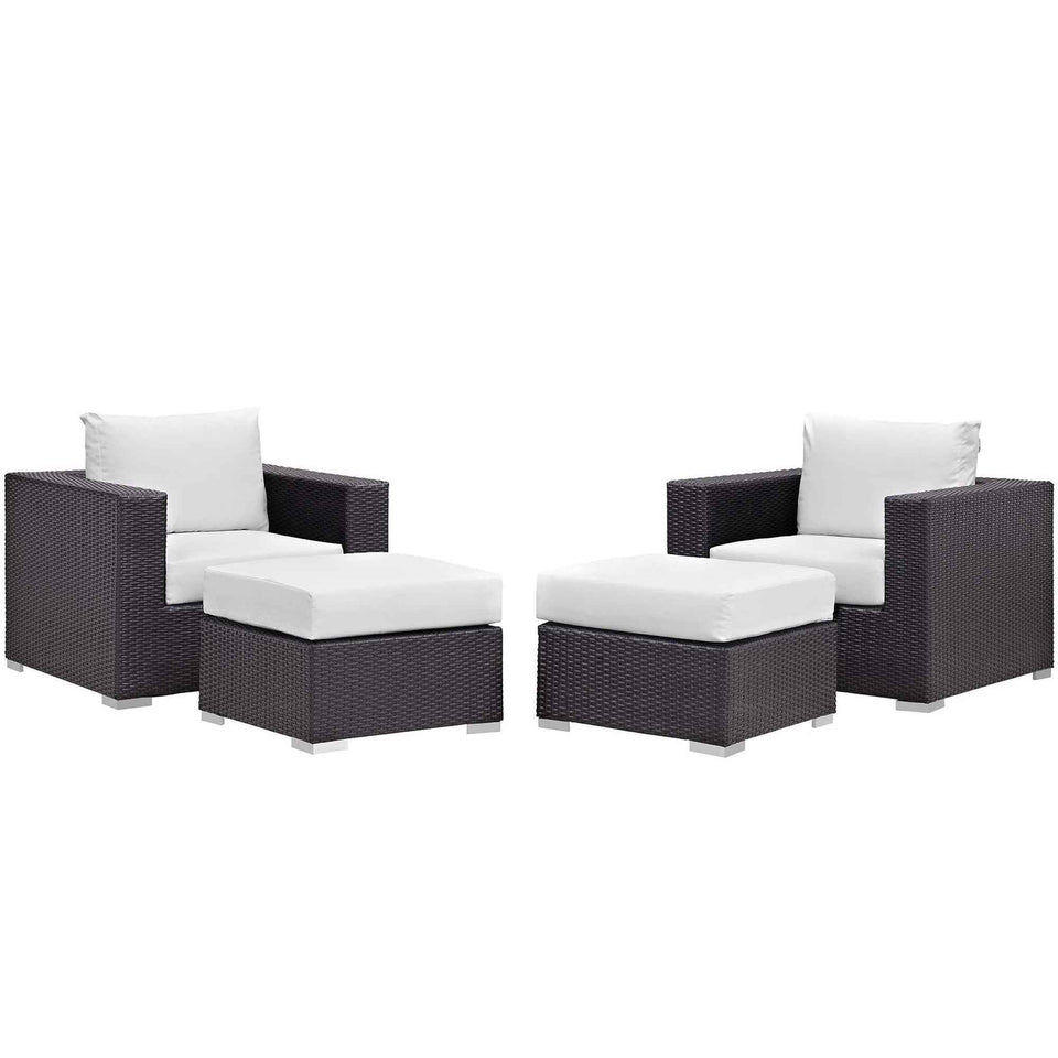 Convene 4 Piece Outdoor Patio Sectional Set by Modway
