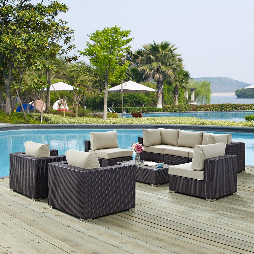 Convene 8 Piece Outdoor Patio Sectional Set by Modway