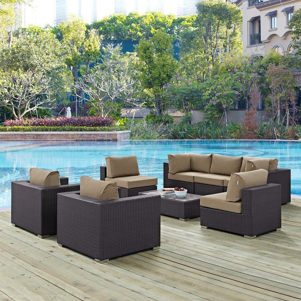 Convene 8 Piece Outdoor Patio Sectional Set by Modway