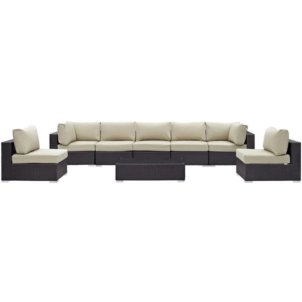 Convene 8 Piece Outdoor Patio Sectional Set by Modway