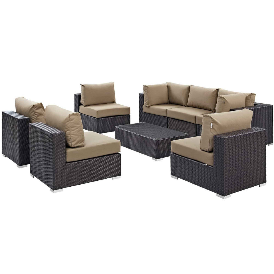 Convene 8 Piece Outdoor Patio Sectional Set