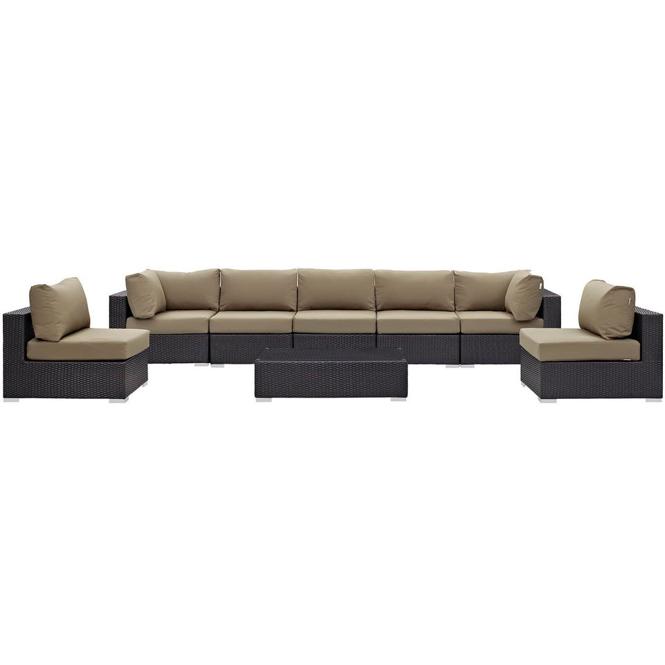 Convene 8 Piece Outdoor Patio Sectional Set by Modway