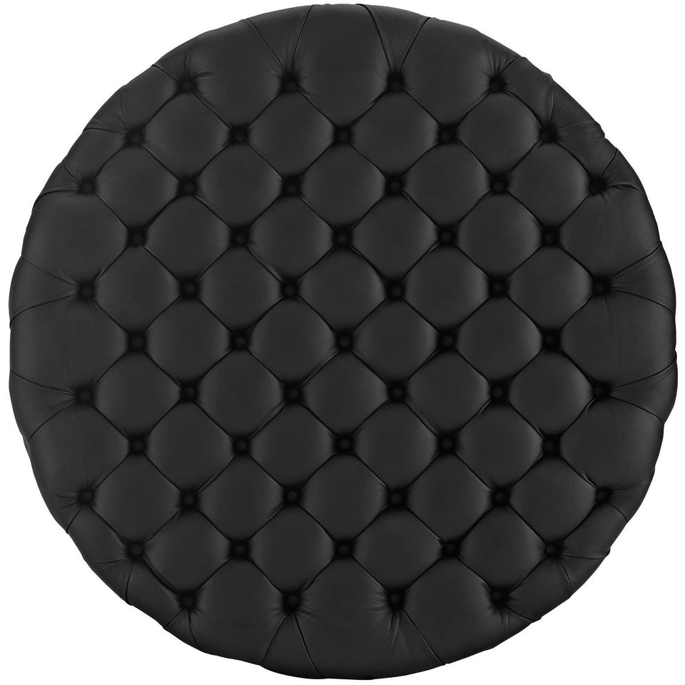 Amour Upholstered Vinyl Ottoman by Modway