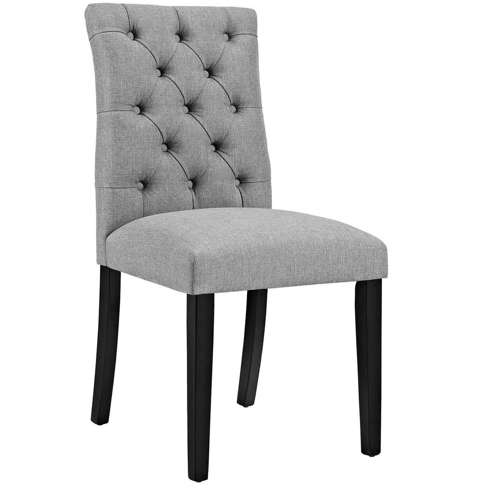 Duchess Button Tufted Fabric Dining Chair