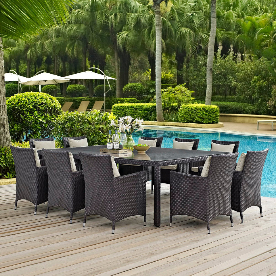 Convene 11 Piece Outdoor Dining Set by Modway