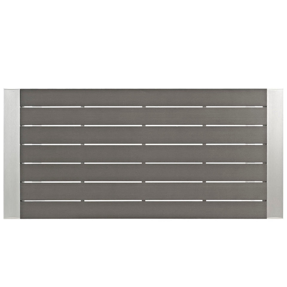 Shore Outdoor Patio Aluminum Rectangle Bar Table by Modway
