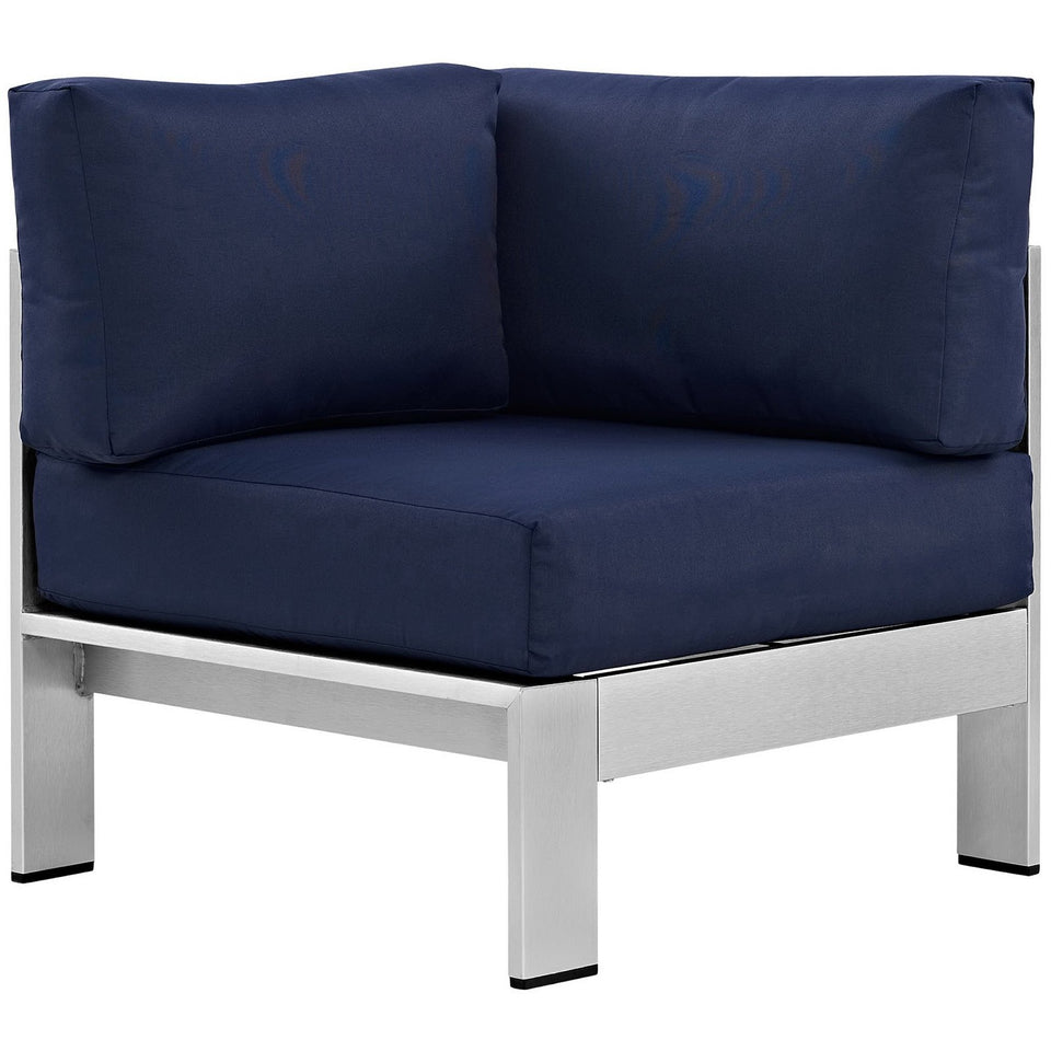 Shore Outdoor Patio Aluminum Corner Sofa by Modway