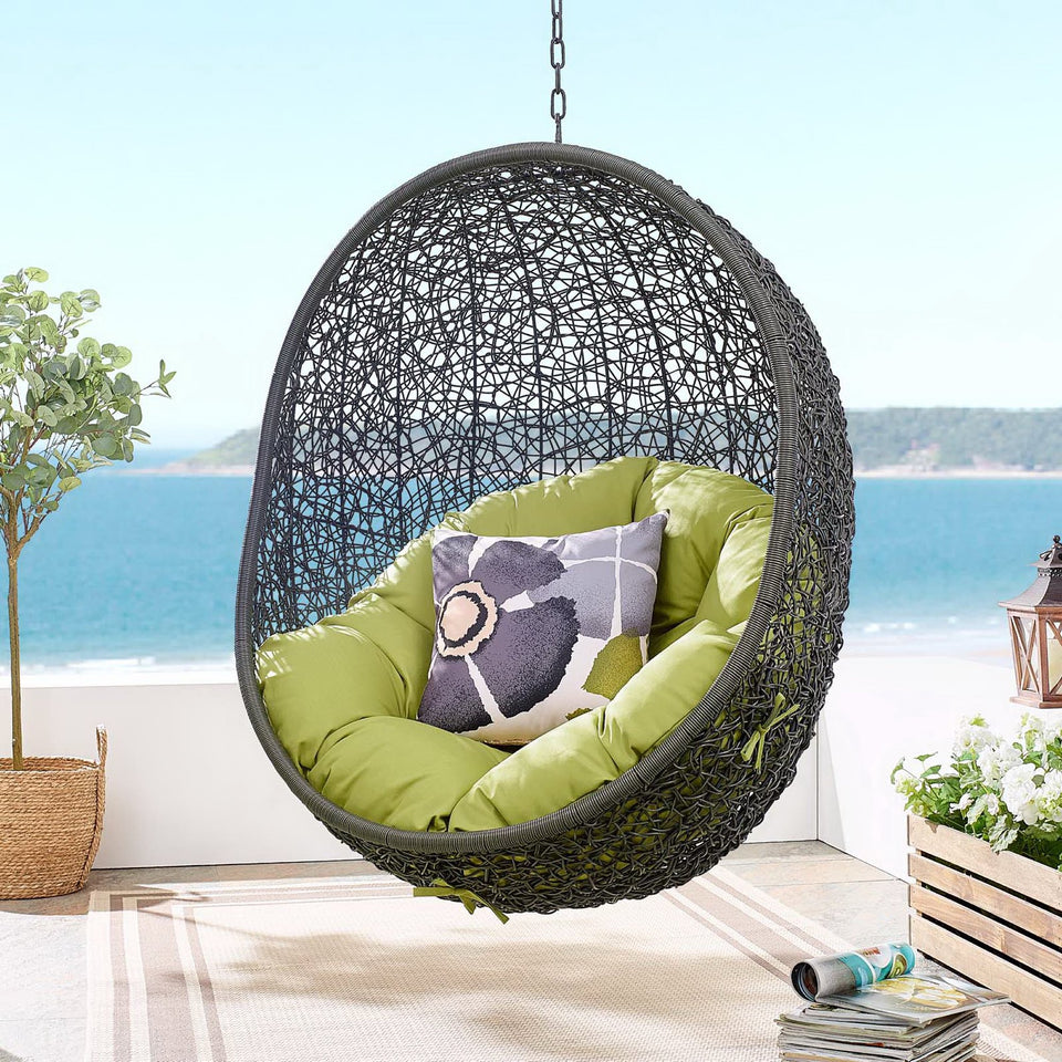 Hide Outdoor Patio Swing Chair With Stand by Modway