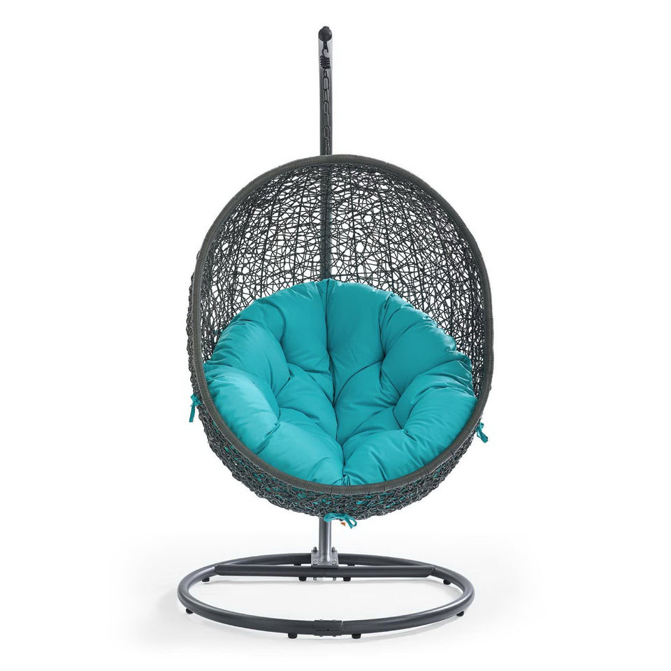 Hide Outdoor Patio Swing Chair With Stand by Modway