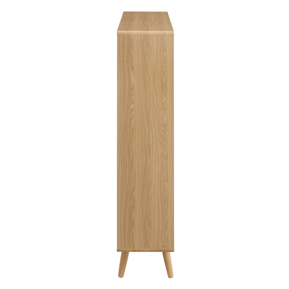 Transmit 7 Shelf Wood Grain Bookcase by Modway