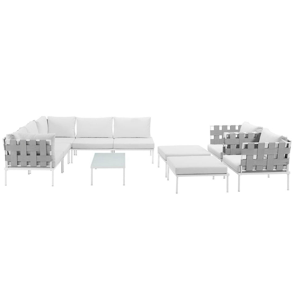 Harmony 10 Piece Outdoor Aluminum Sectional Sofa Set by Modway