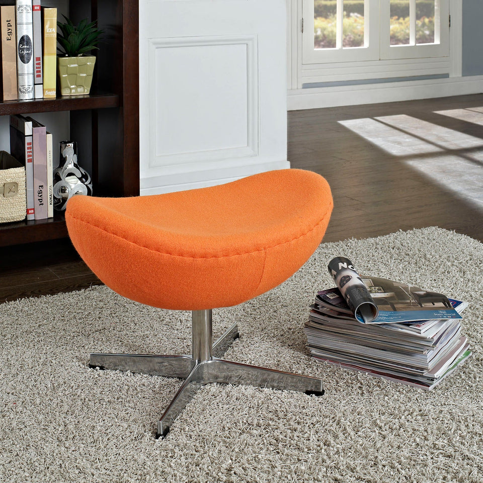 Glove Wool Ottoman by Modway