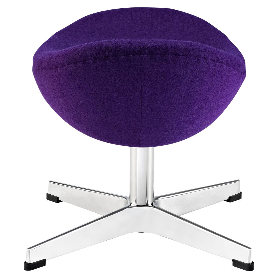 Glove Wool Ottoman by Modway