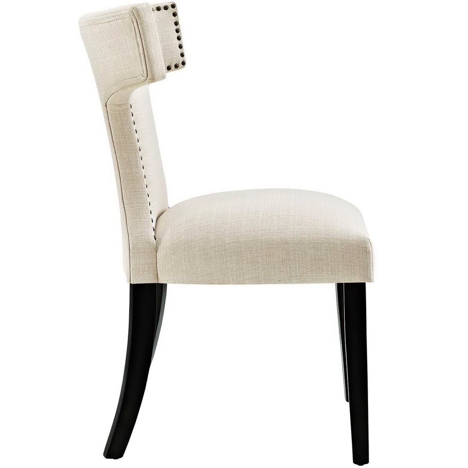 Curve Fabric Dining Side Chair Set of 2 by Modway