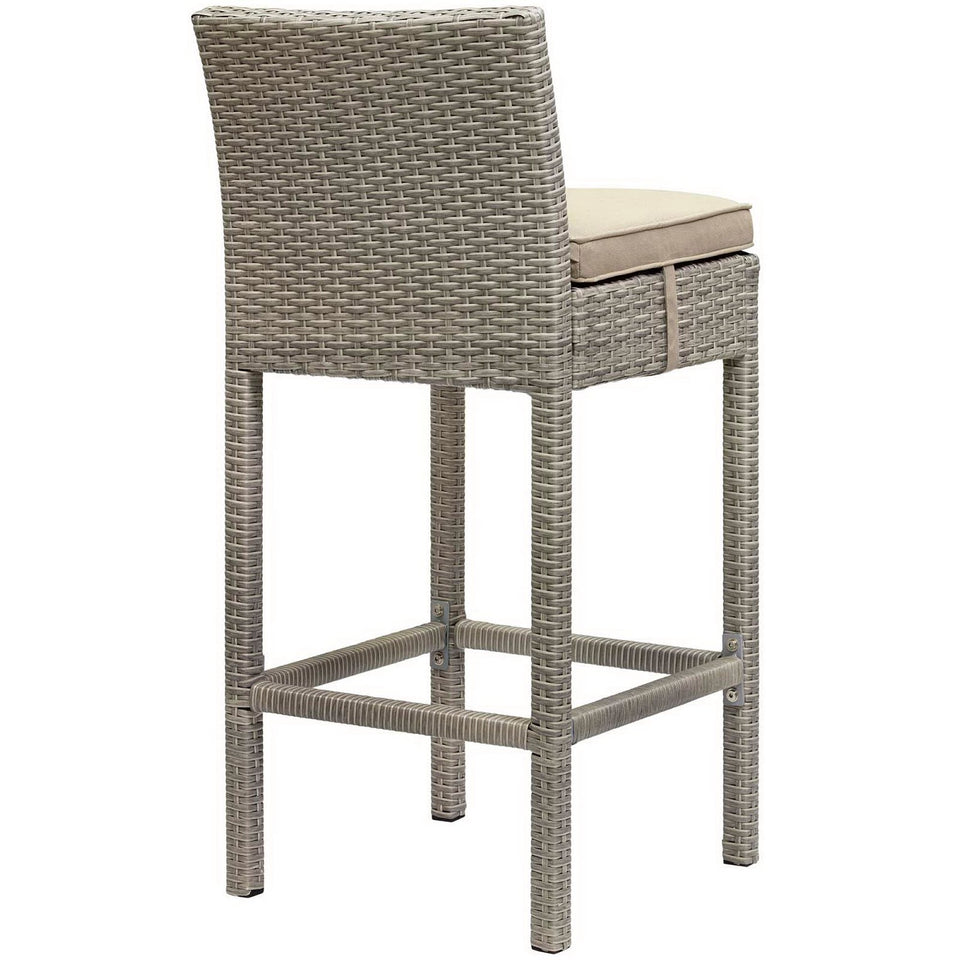 Conduit Outdoor Wicker Rattan Bar Stool by Modway