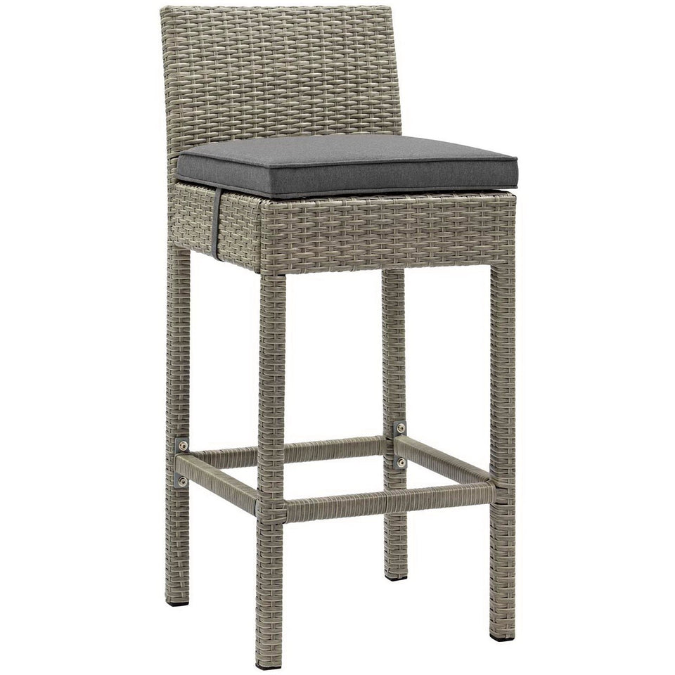 Conduit Outdoor Wicker Rattan Bar Stool by Modway