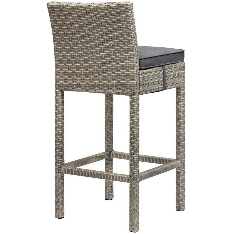 Conduit Outdoor Wicker Rattan Bar Stool by Modway