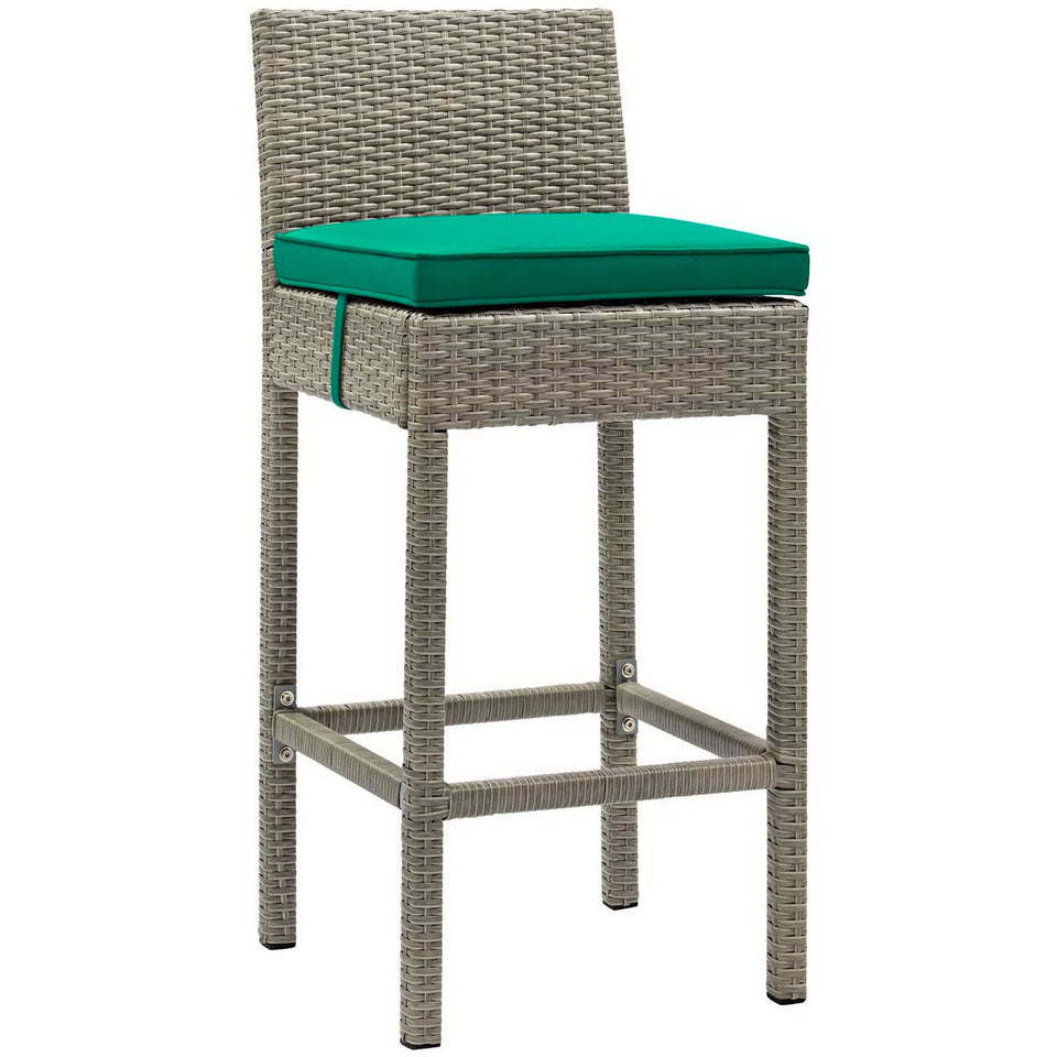 Conduit Outdoor Wicker Rattan Bar Stool by Modway