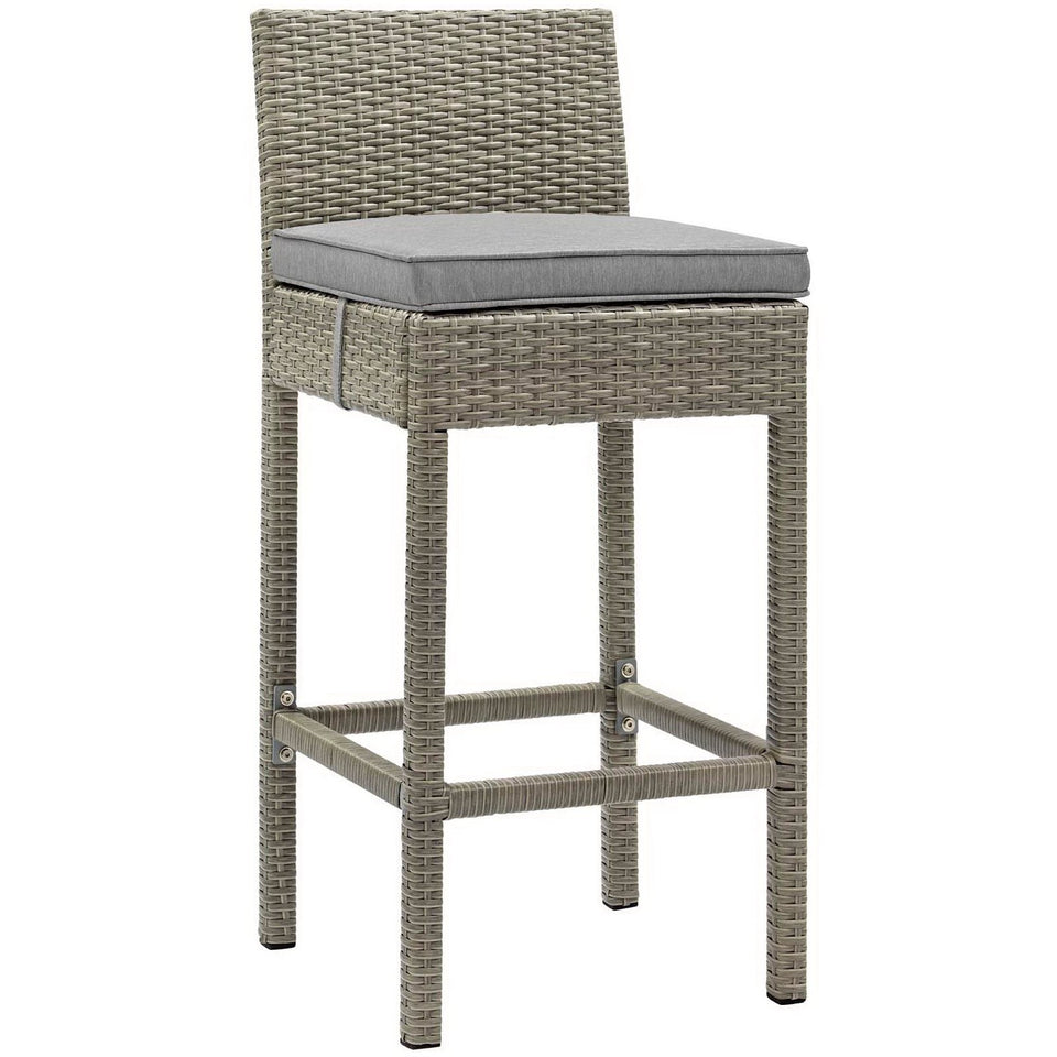 Conduit Outdoor Wicker Rattan Bar Stool by Modway