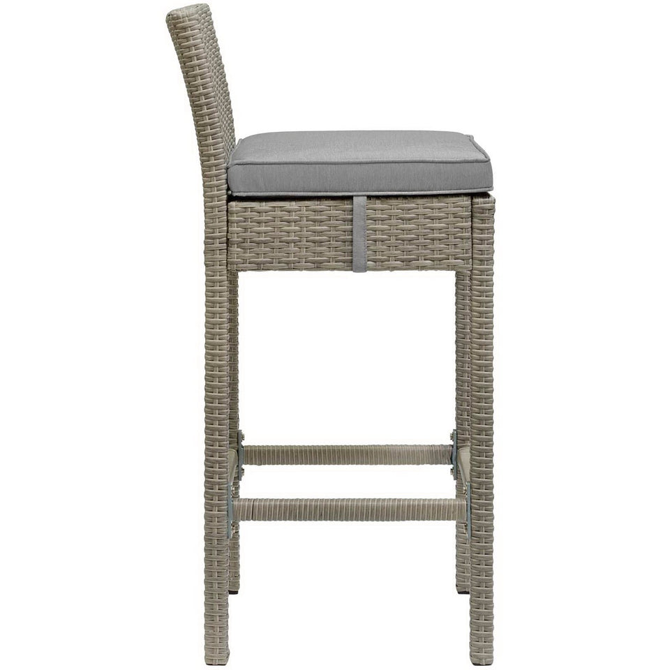Conduit Outdoor Wicker Rattan Bar Stool by Modway
