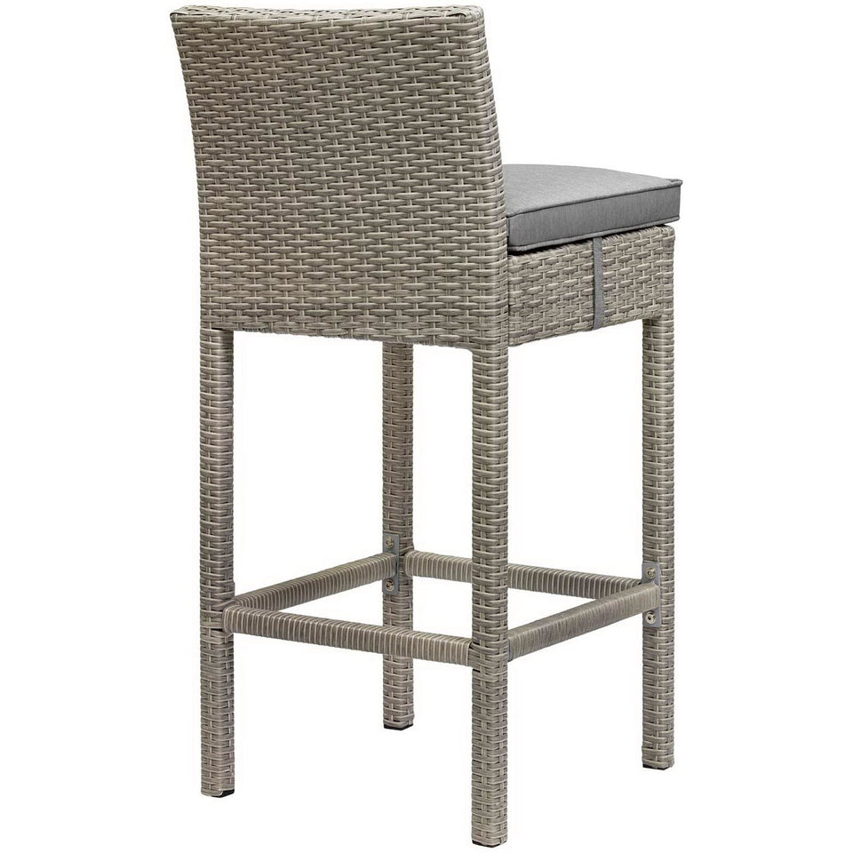 Conduit Outdoor Wicker Rattan Bar Stool by Modway