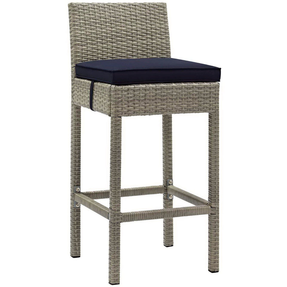 Conduit Outdoor Wicker Rattan Bar Stool by Modway