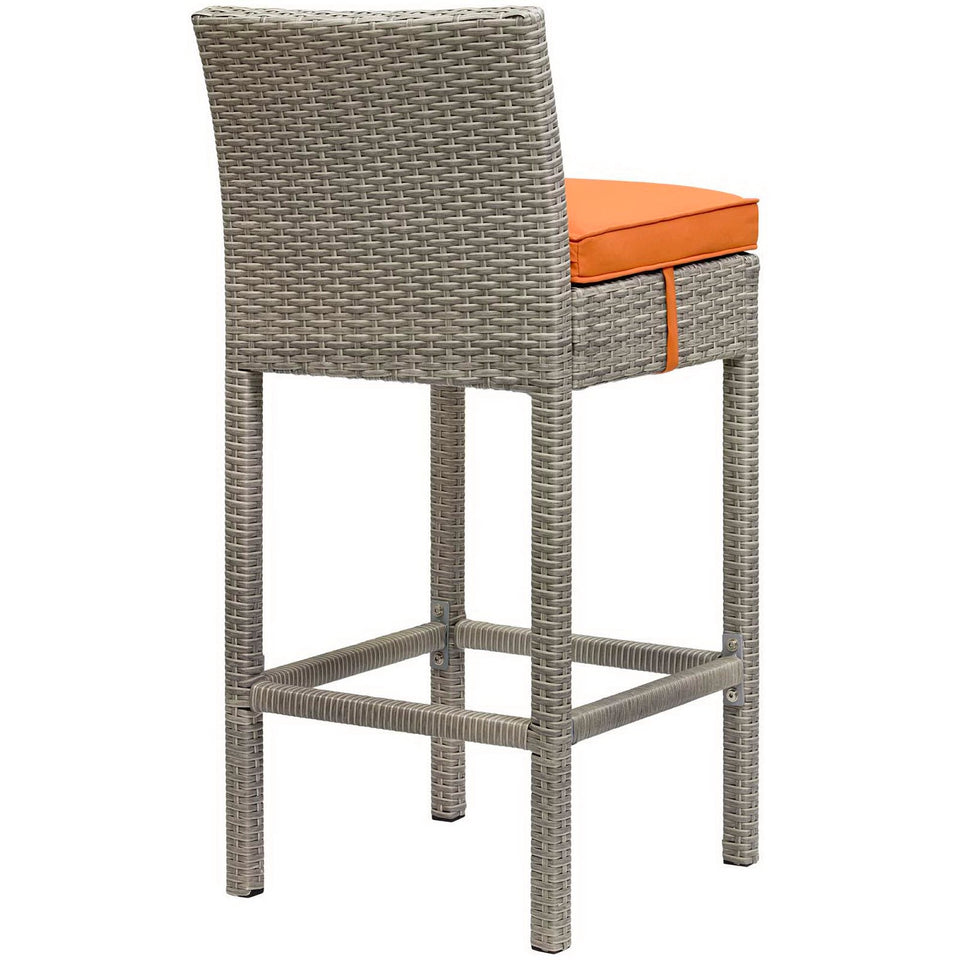 Conduit Outdoor Wicker Rattan Bar Stool by Modway