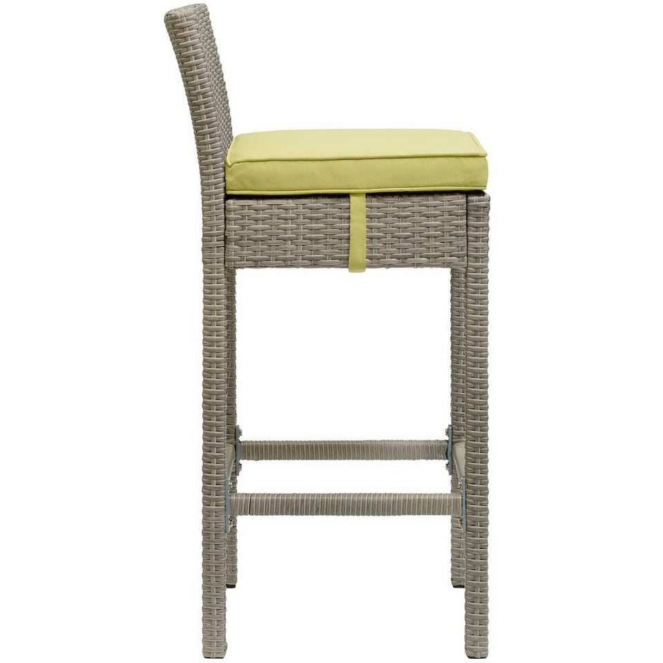 Conduit Outdoor Wicker Rattan Bar Stool by Modway