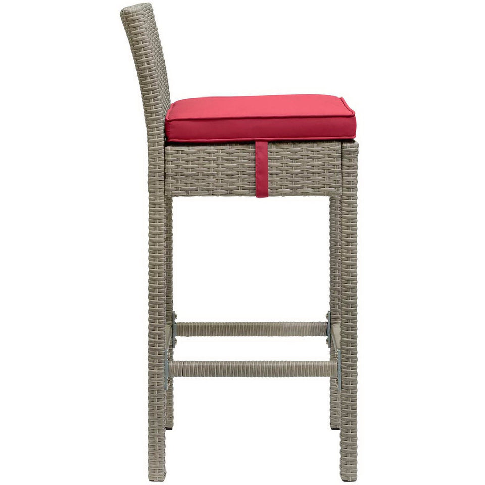 Conduit Outdoor Wicker Rattan Bar Stool by Modway