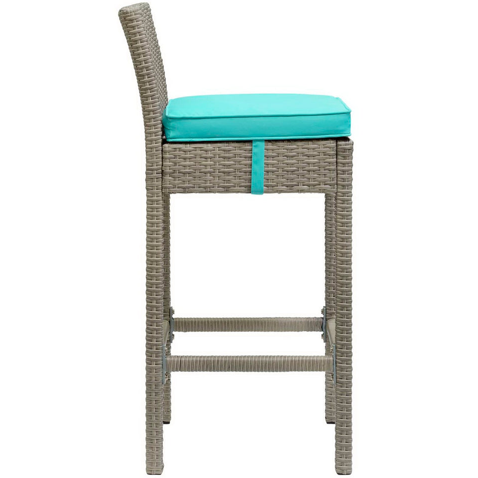 Conduit Outdoor Wicker Rattan Bar Stool by Modway