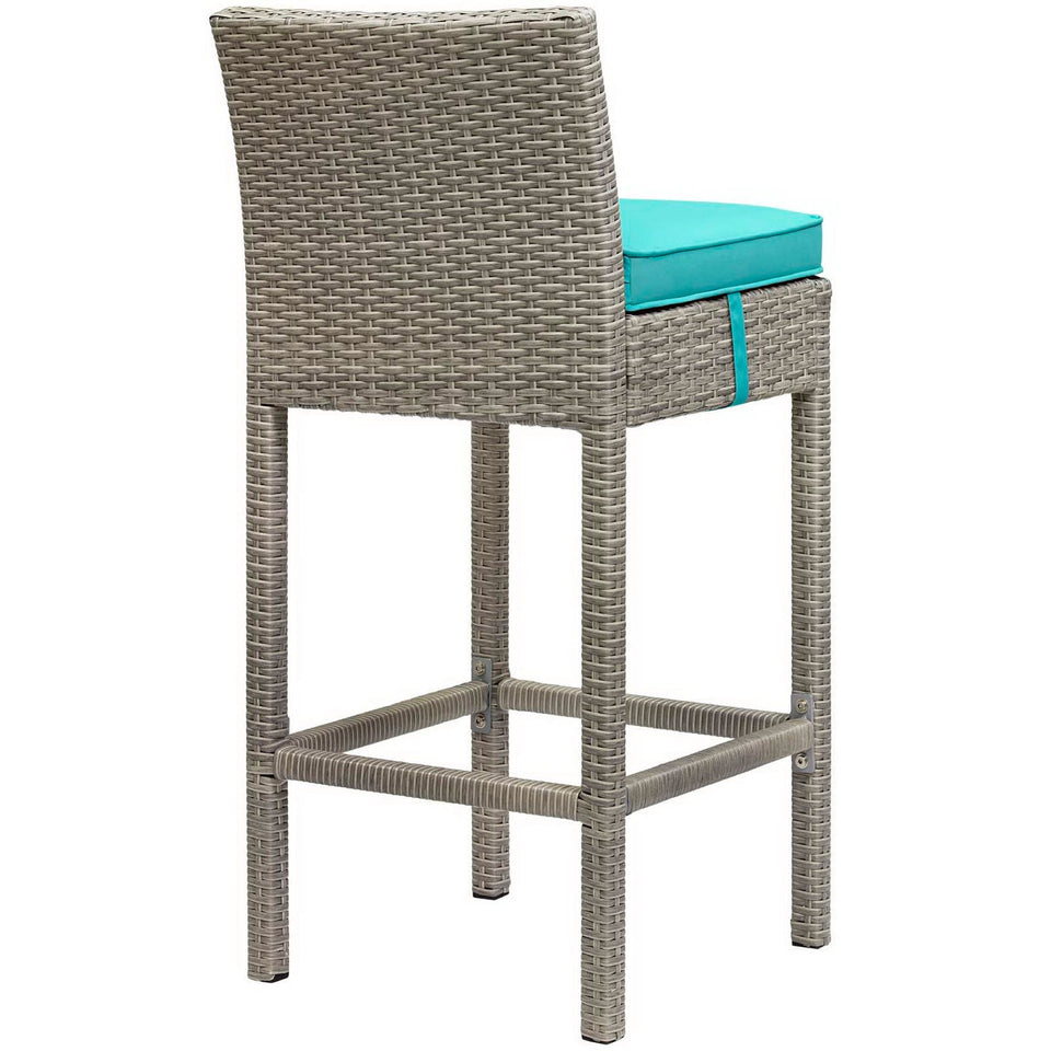 Conduit Outdoor Wicker Rattan Bar Stool by Modway