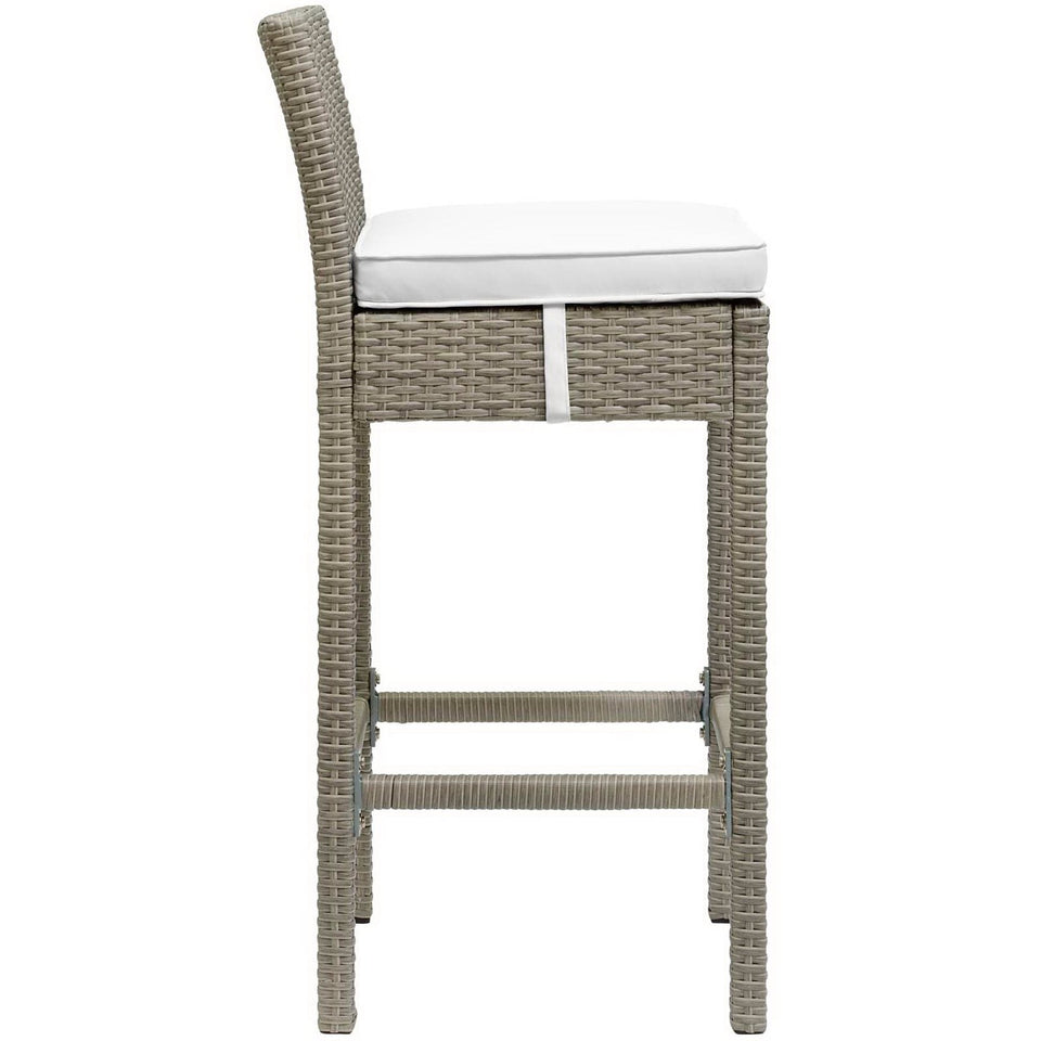 Conduit Outdoor Wicker Rattan Bar Stool by Modway