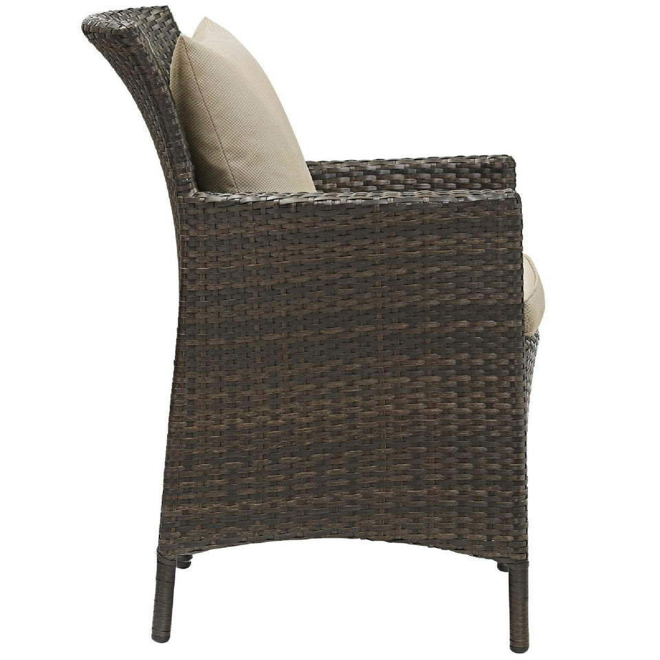Conduit Outdoor Wicker Rattan Dining Armchair by Modway