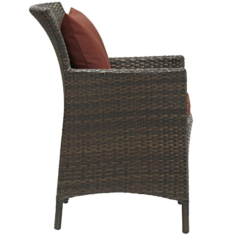 Conduit Outdoor Wicker Rattan Dining Armchair by Modway