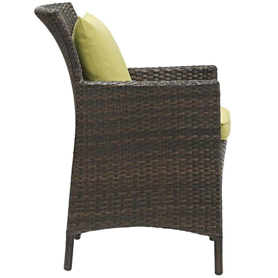 Conduit Outdoor Wicker Rattan Dining Armchair by Modway