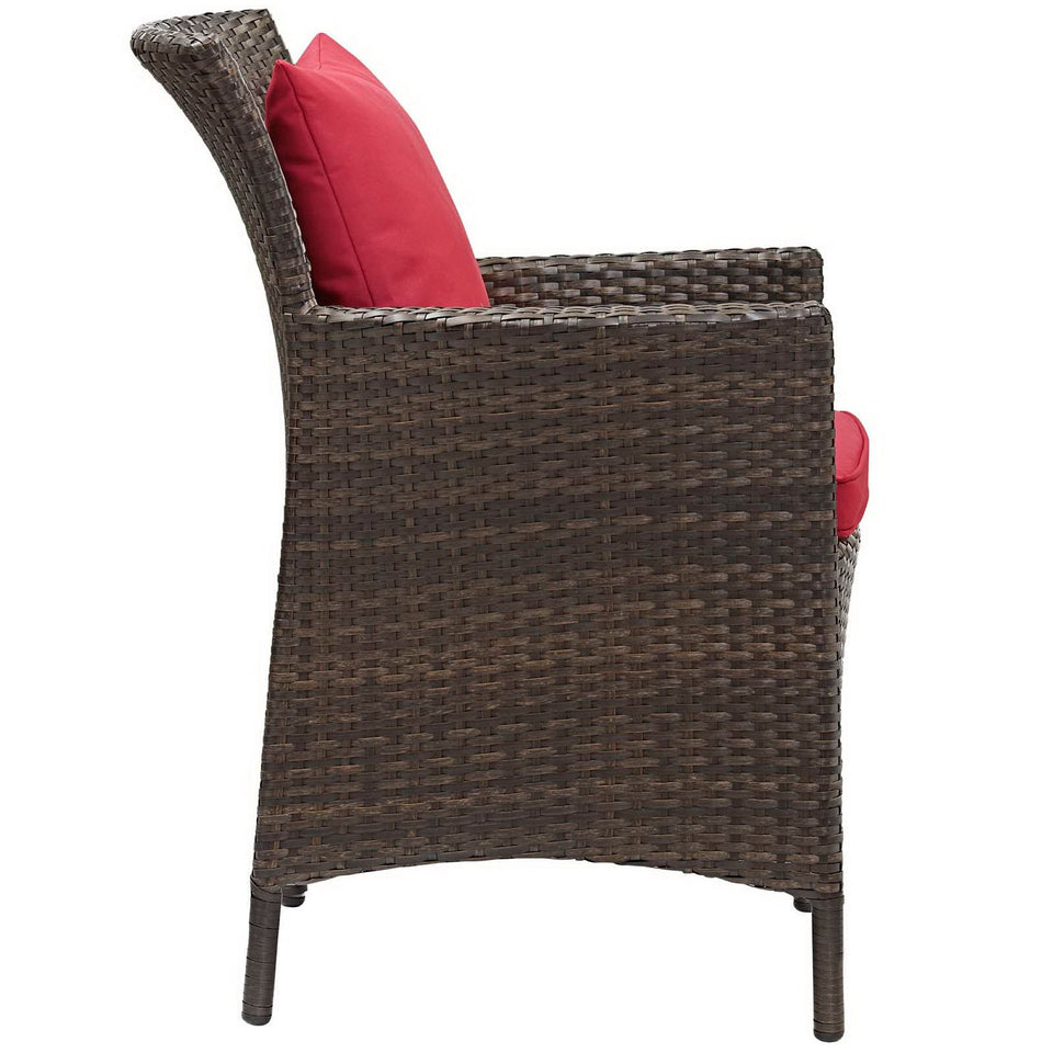 Conduit Outdoor Wicker Rattan Dining Armchair by Modway