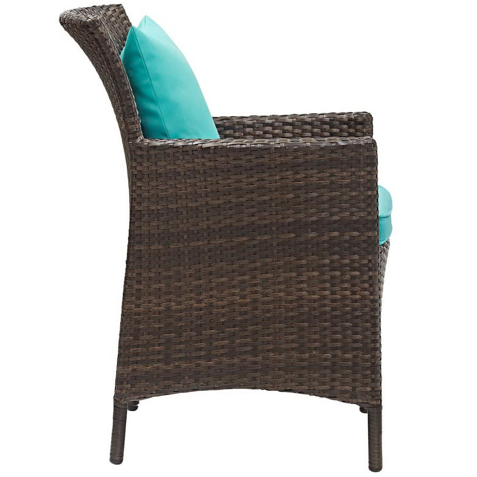 Conduit Outdoor Wicker Rattan Dining Armchair by Modway