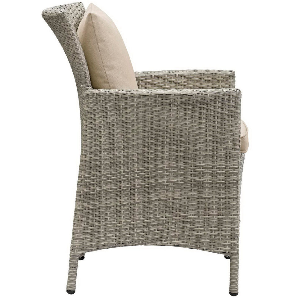 Conduit Outdoor Wicker Rattan Dining Armchair by Modway