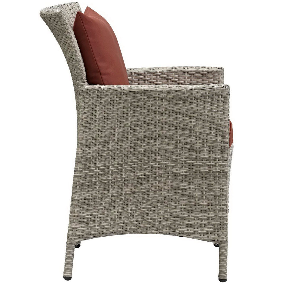 Conduit Outdoor Wicker Rattan Dining Armchair by Modway