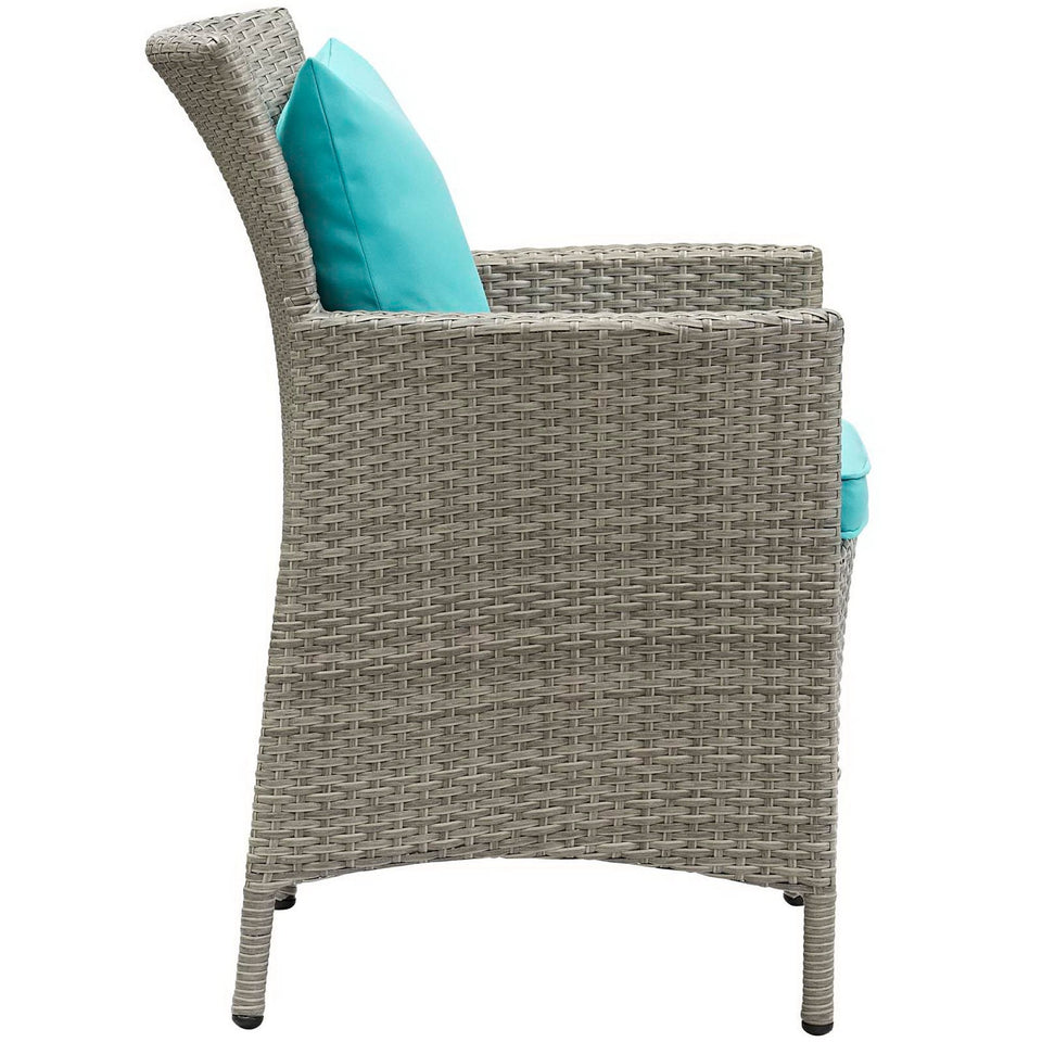 Conduit Outdoor Wicker Rattan Dining Armchair by Modway
