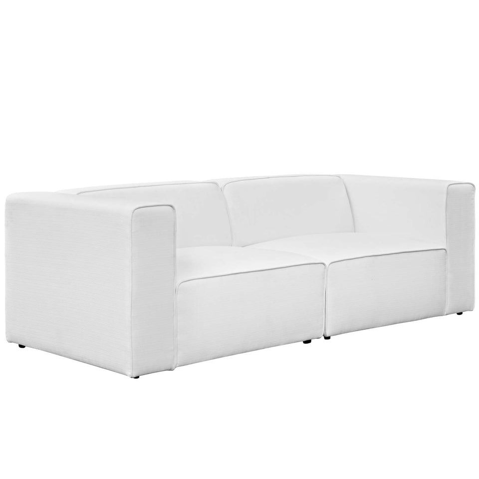 Mingle 2 Piece Upholstered Fabric Sectional Sofa Set by Modway