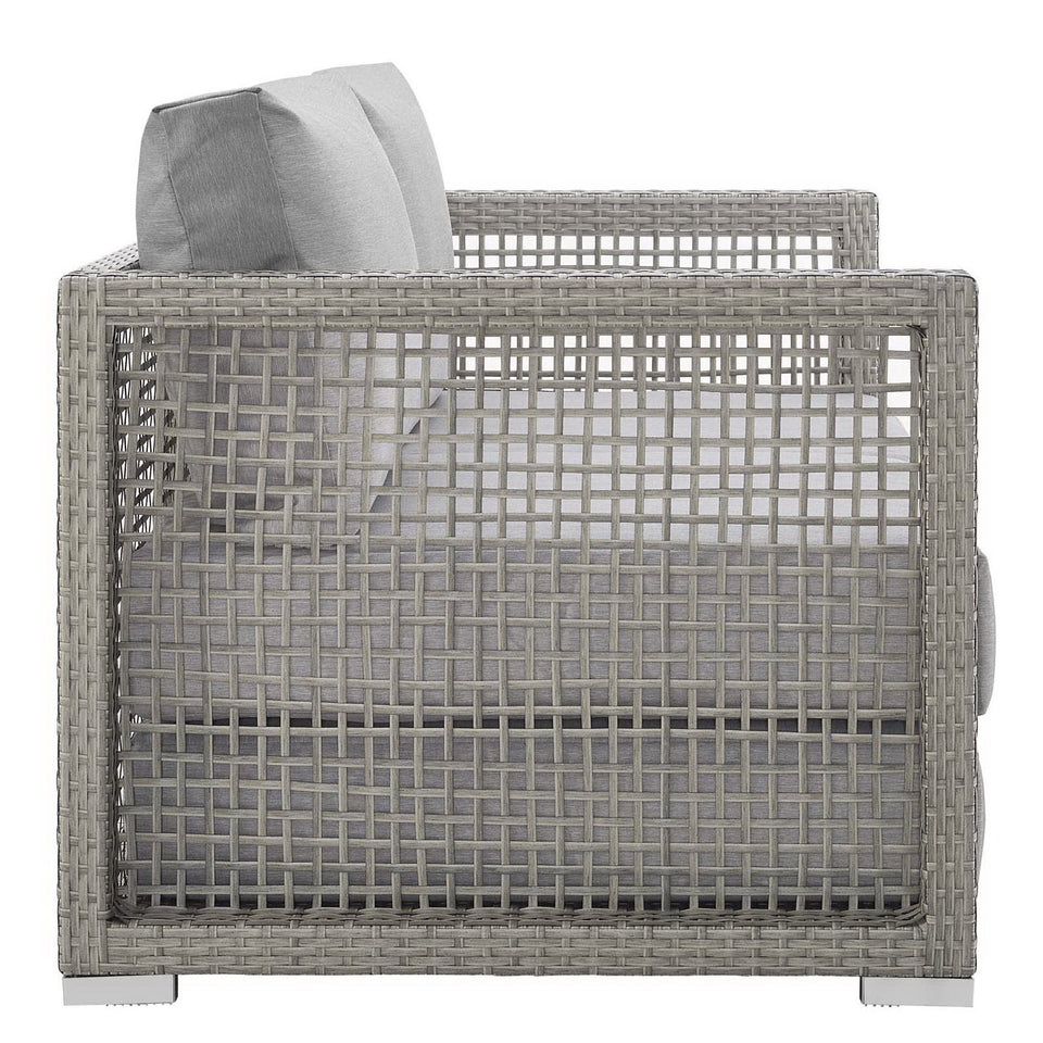 Aura Outdoor Patio Wicker Rattan Loveseat by Modway