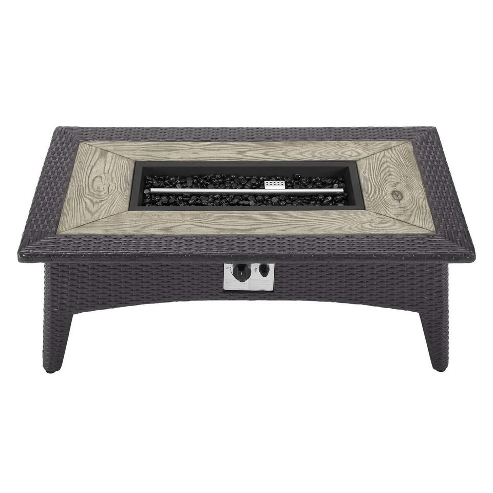 Convene 4 Piece Set Outdoor Patio with Fire Pit by Modway