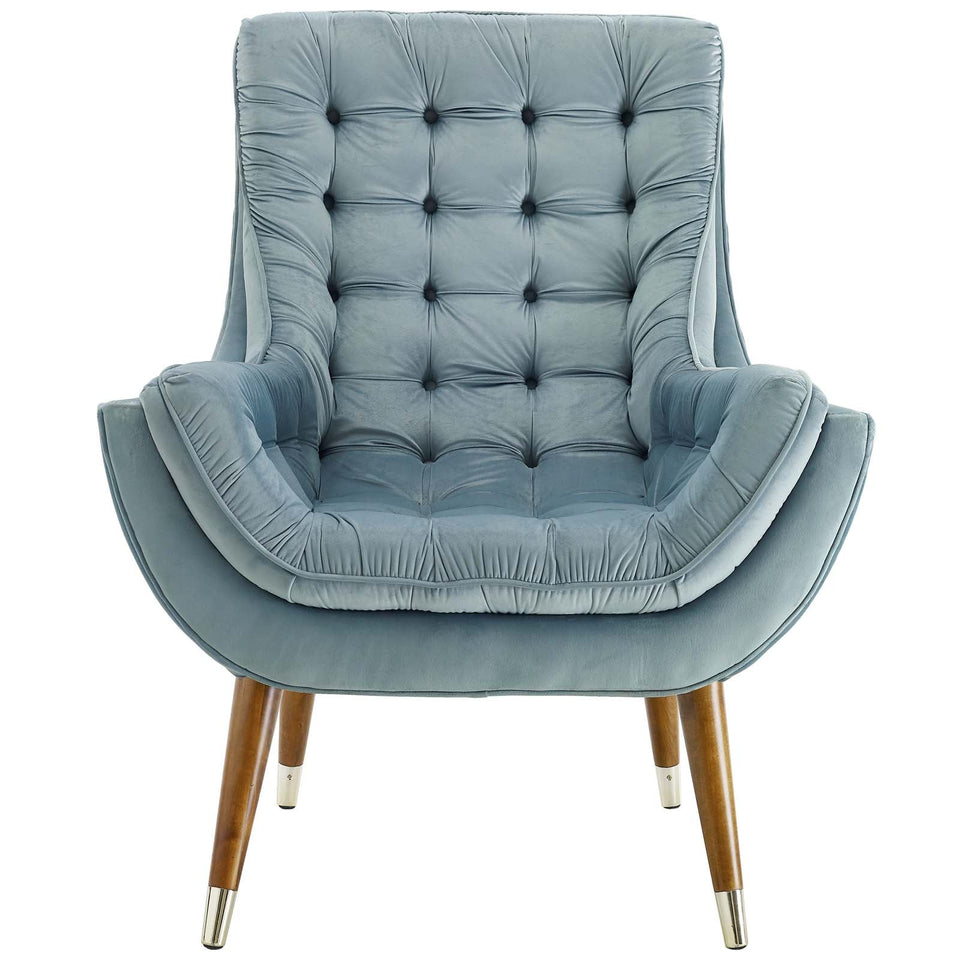 Suggest Button Tufted Performance Velvet Lounge Chair by Modway