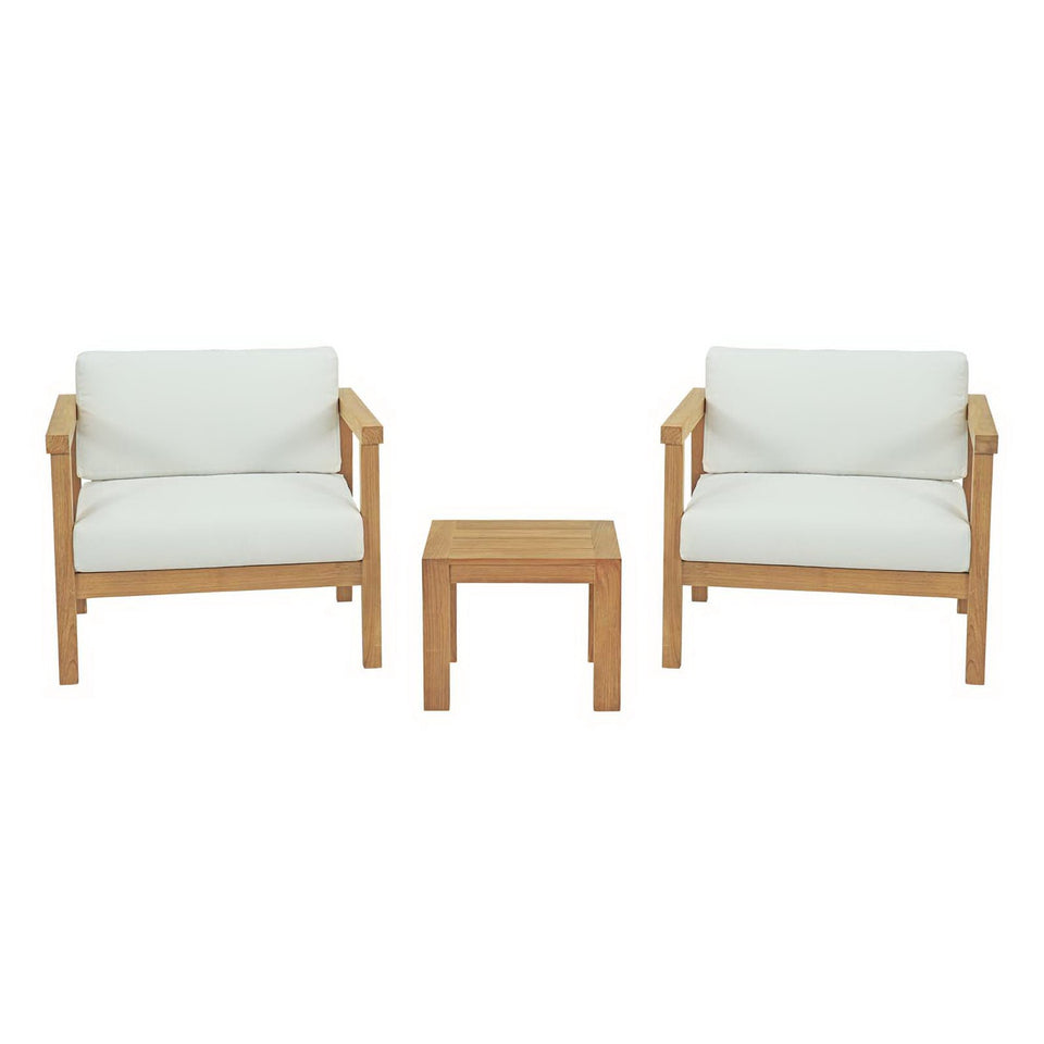 Bayport 3 Piece Outdoor Patio Teak Set by Modway