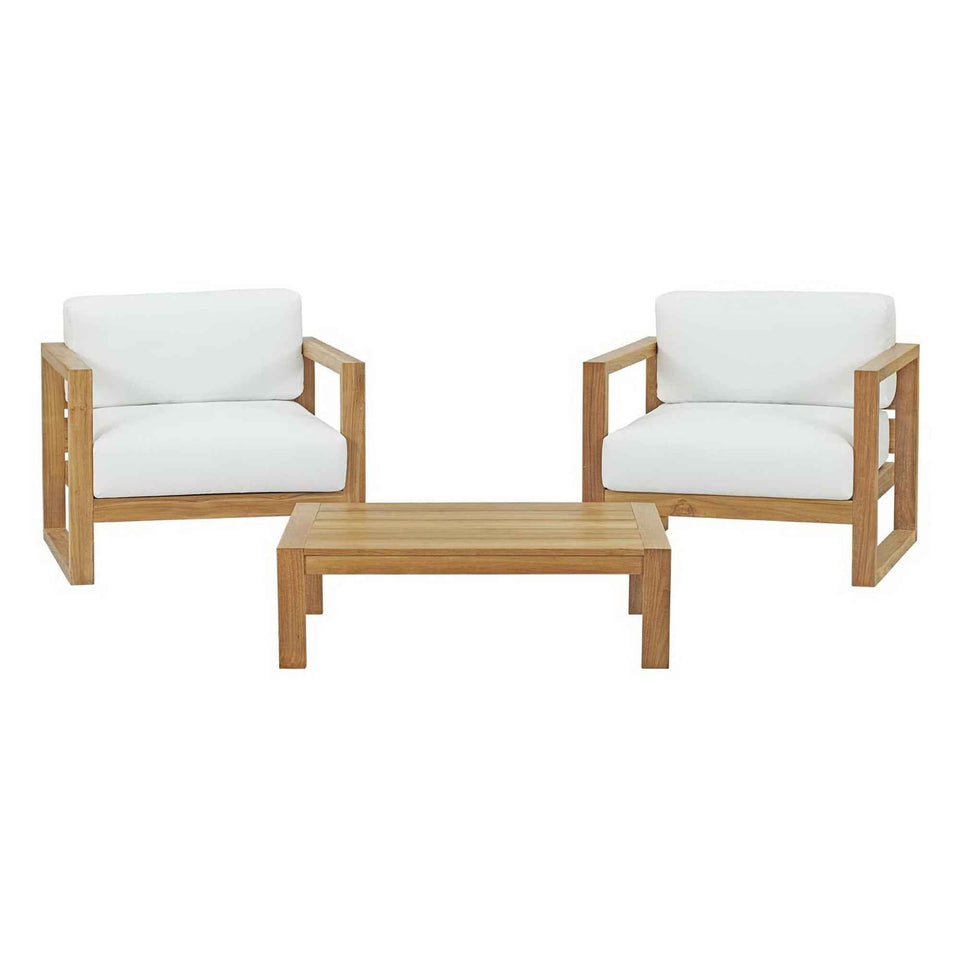 Upland 3 Piece Outdoor Patio Teak Set by Modway