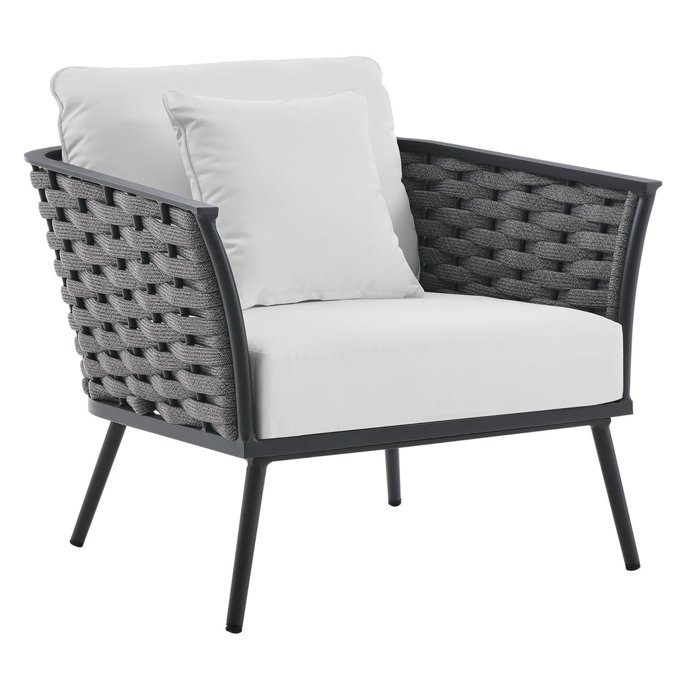 Stance 4 Piece Outdoor Patio Aluminum Sectional Sofa Set by Modway